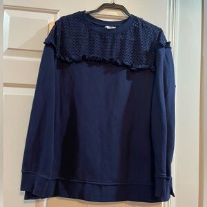 Plus size Crown and Ivy 2x Navy blue top
